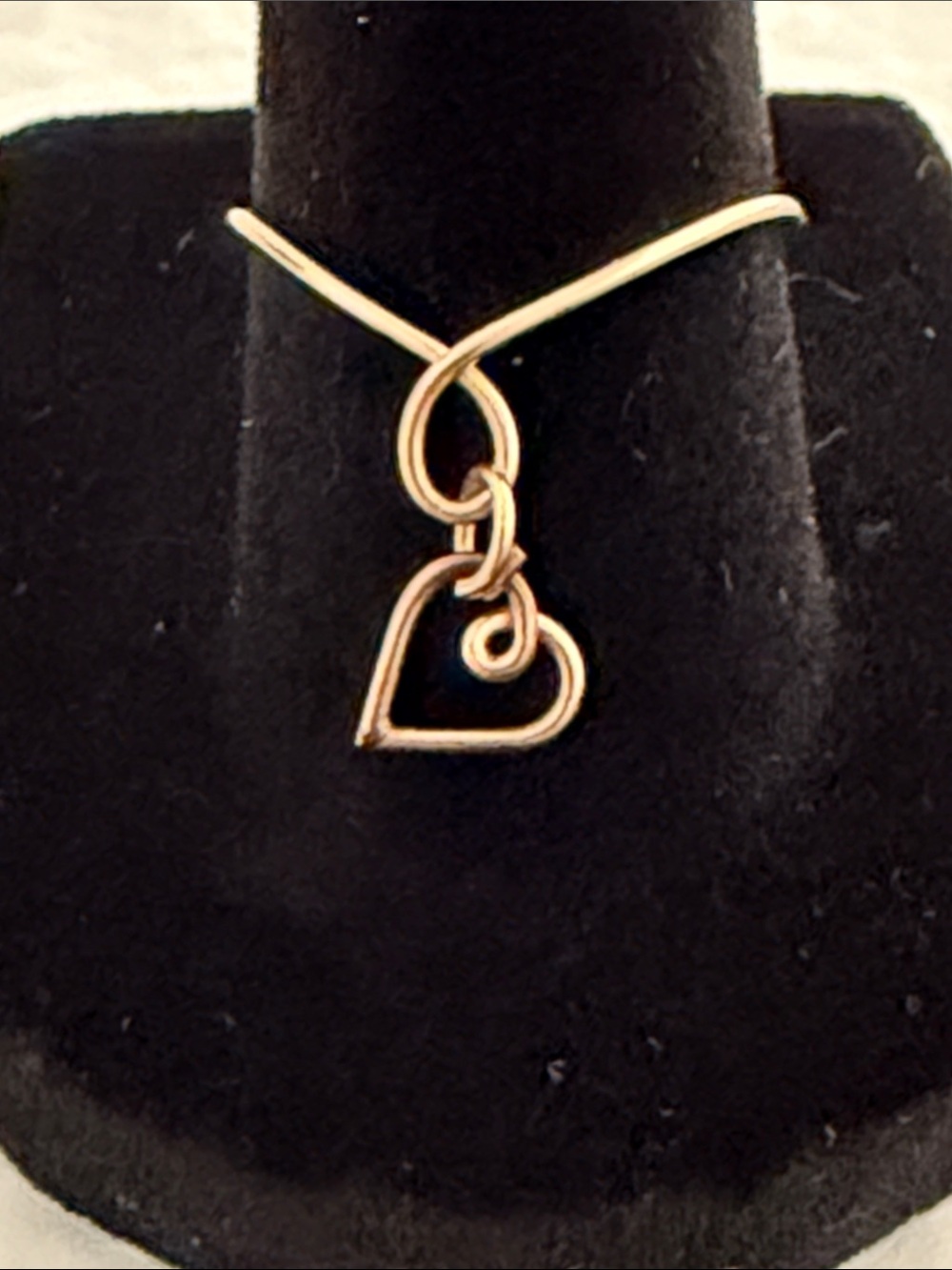 Delicate Gold Open Heart Charm Ring for Women